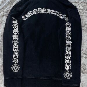 Chrome Hearts Black Sweatshirt with White Embroidery